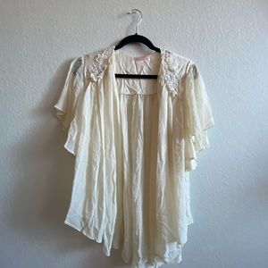 Cream colored vintage shawl